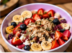 Fresh breakfast bowl