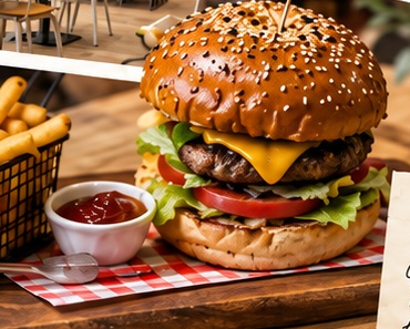 Burger and fries